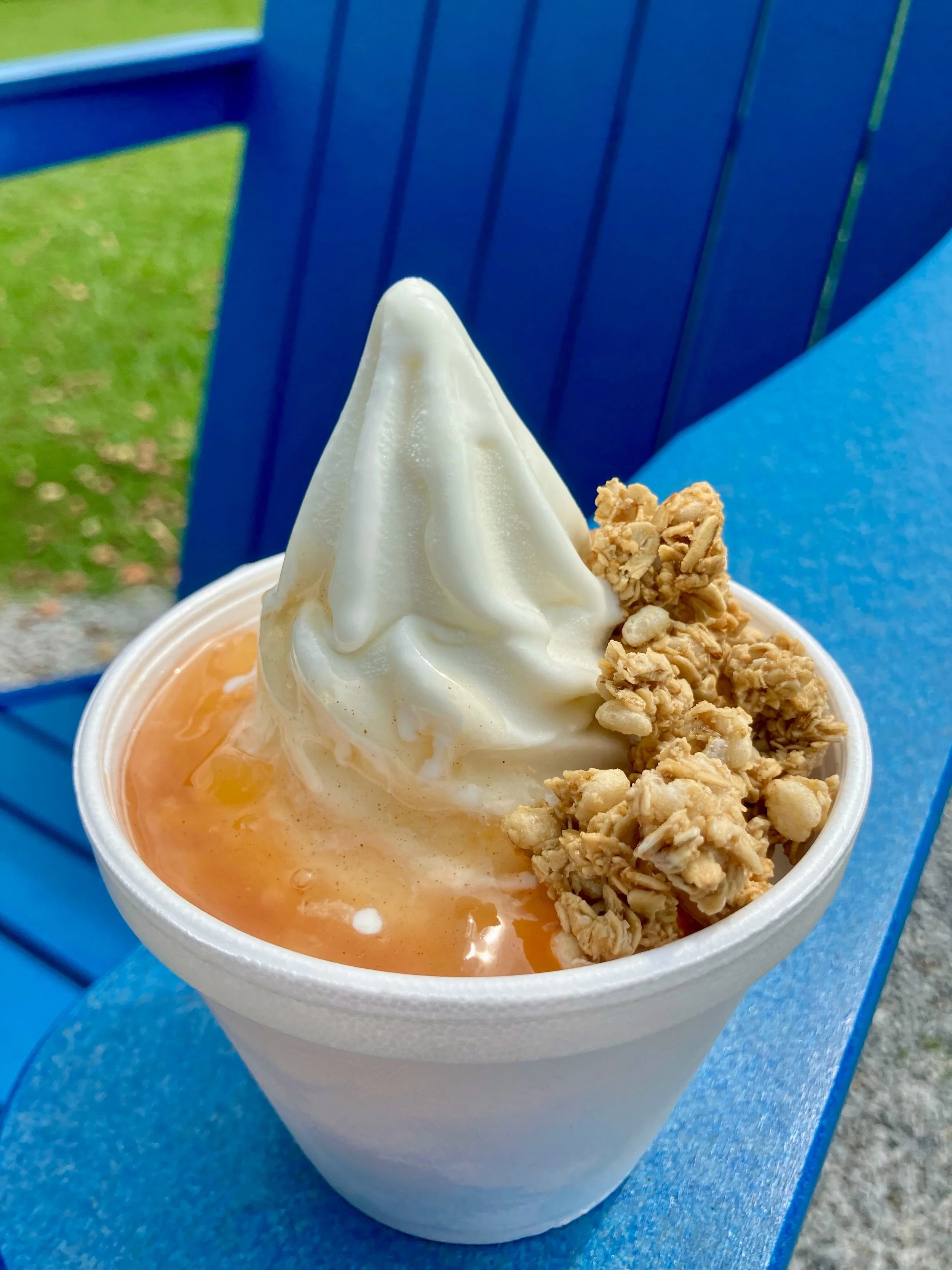 Warm Apple Spice Sundae = fall in a cup 🍎🍏🍦 

Add granola or graham crackers and dig in! Warm apples and creamy soft serve make every bite the perfect mix of cozy and sweet. Stop by and treat yourself to a taste of fall!