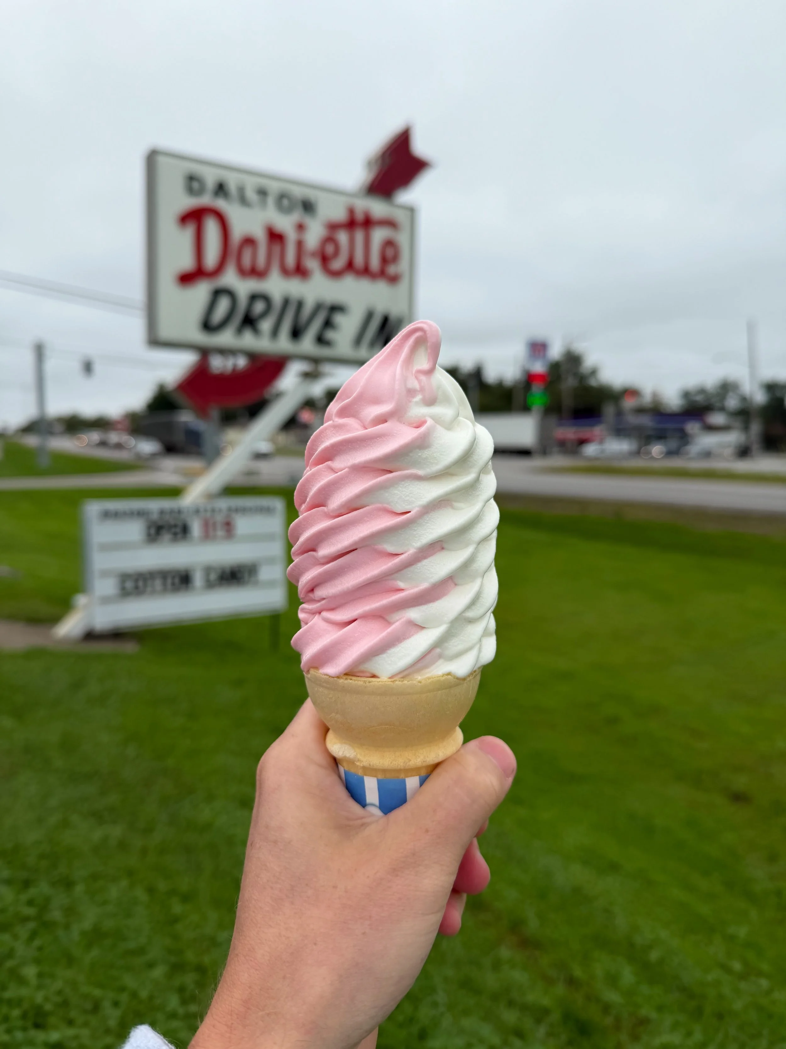 Sweet, colorful, and full of nostalgia! 🍭🍦 Cotton Candy is our new soft-serve Flavor of the Week! Stop by and treat yourself before it&rsquo;s gone. Try it in a twist with vanilla (featured in the photo)!