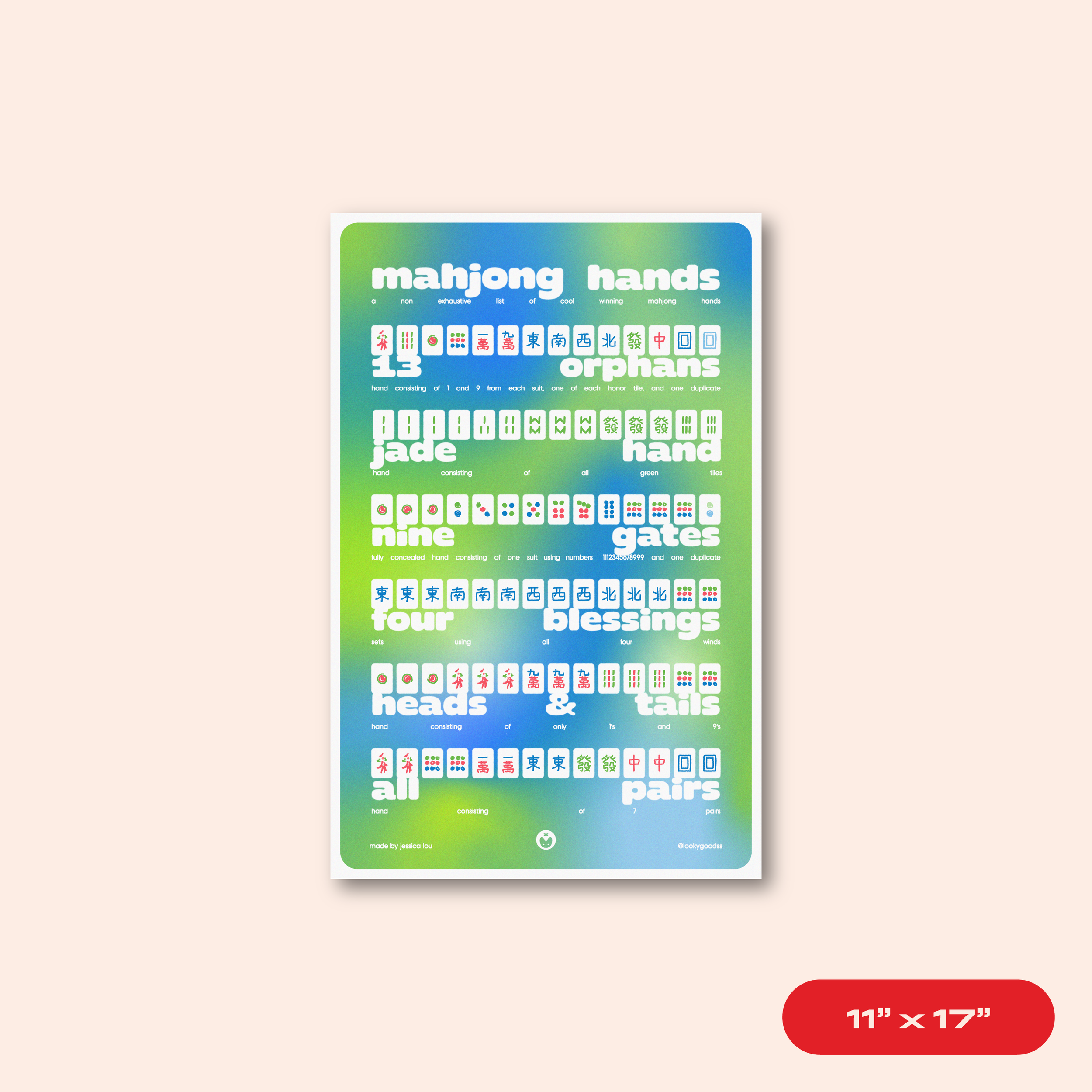 mahjong hands riso poster 🀄️