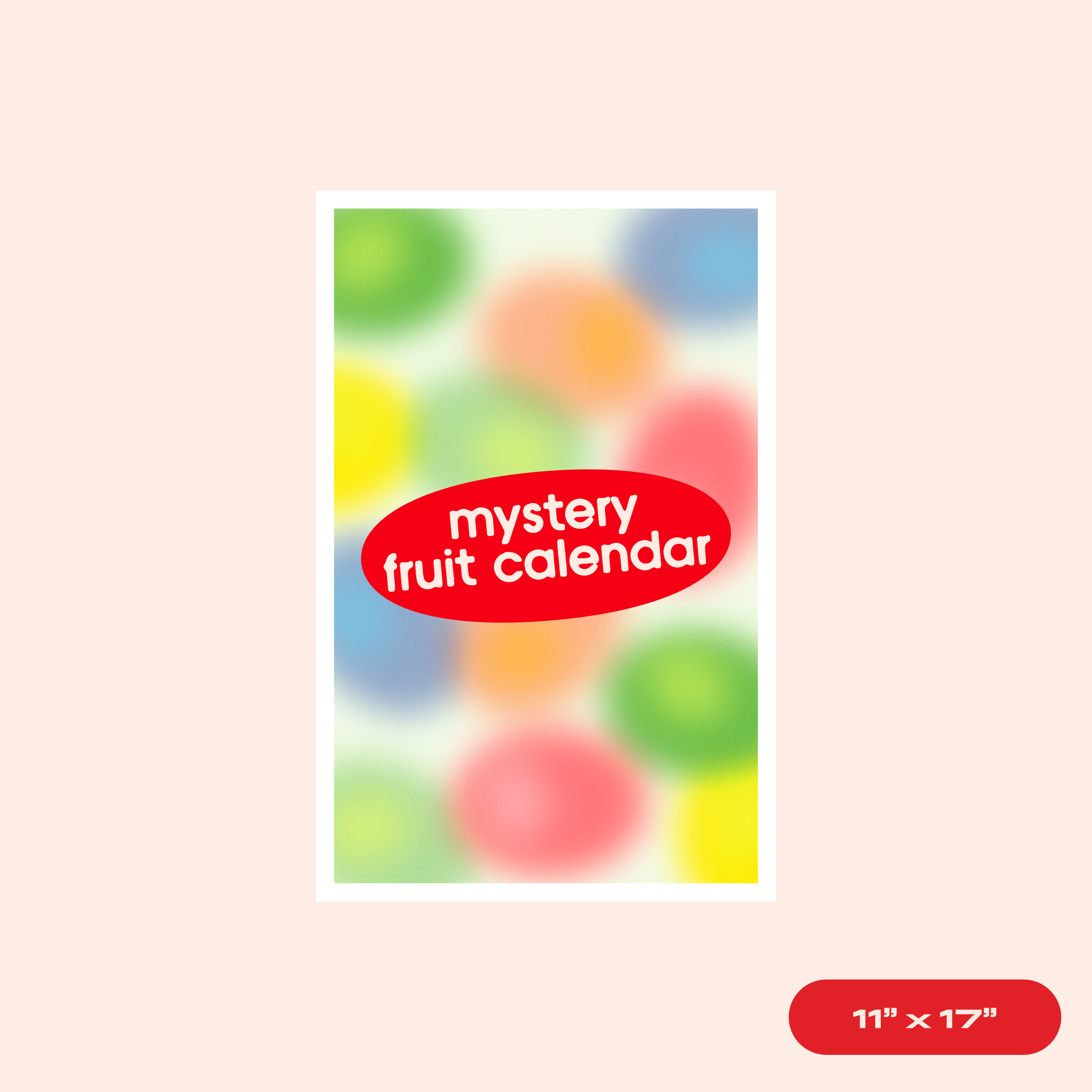 PREORDER 2027 risograph MYSTERY FRUIT calendar poster 🗓️