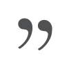 An empty quotation mark symbol in gray.