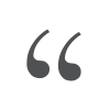 Empty quotation marks indicating a quote or speech.