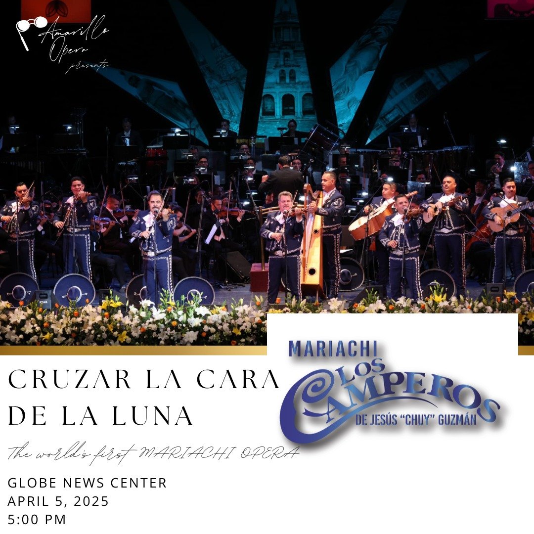 We are excited to be welcoming Mariachi Los Camperos to Amarillo this April. This Grammy award winning group will be featured in our upcoming performance of Cruzar la Cara de la Luna!

You can learn more about Mariachi Los Camperos on our website at 
