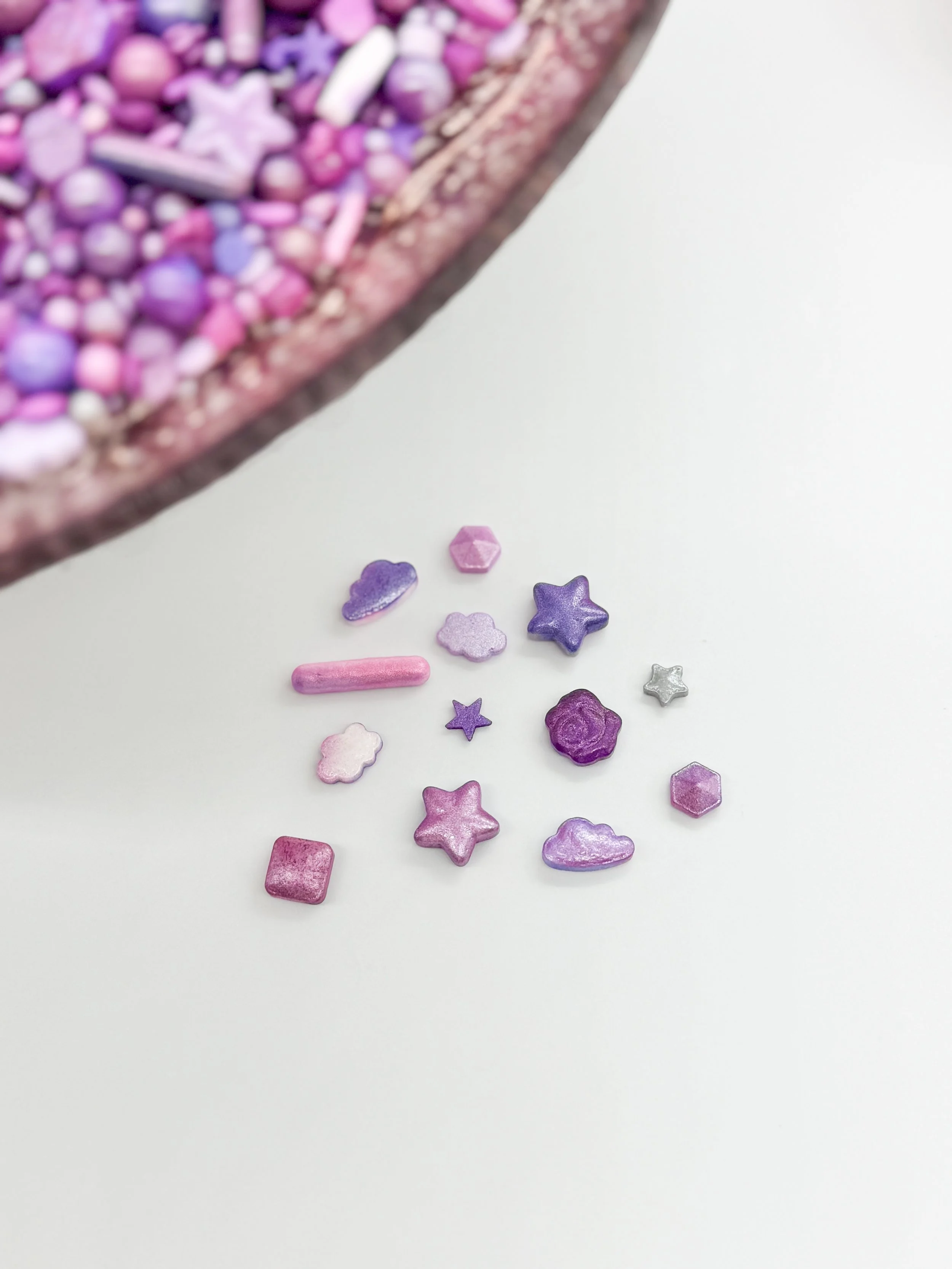 Luxury Sprinkle Mix in Very Violet with edible stars, clouds, candy ...