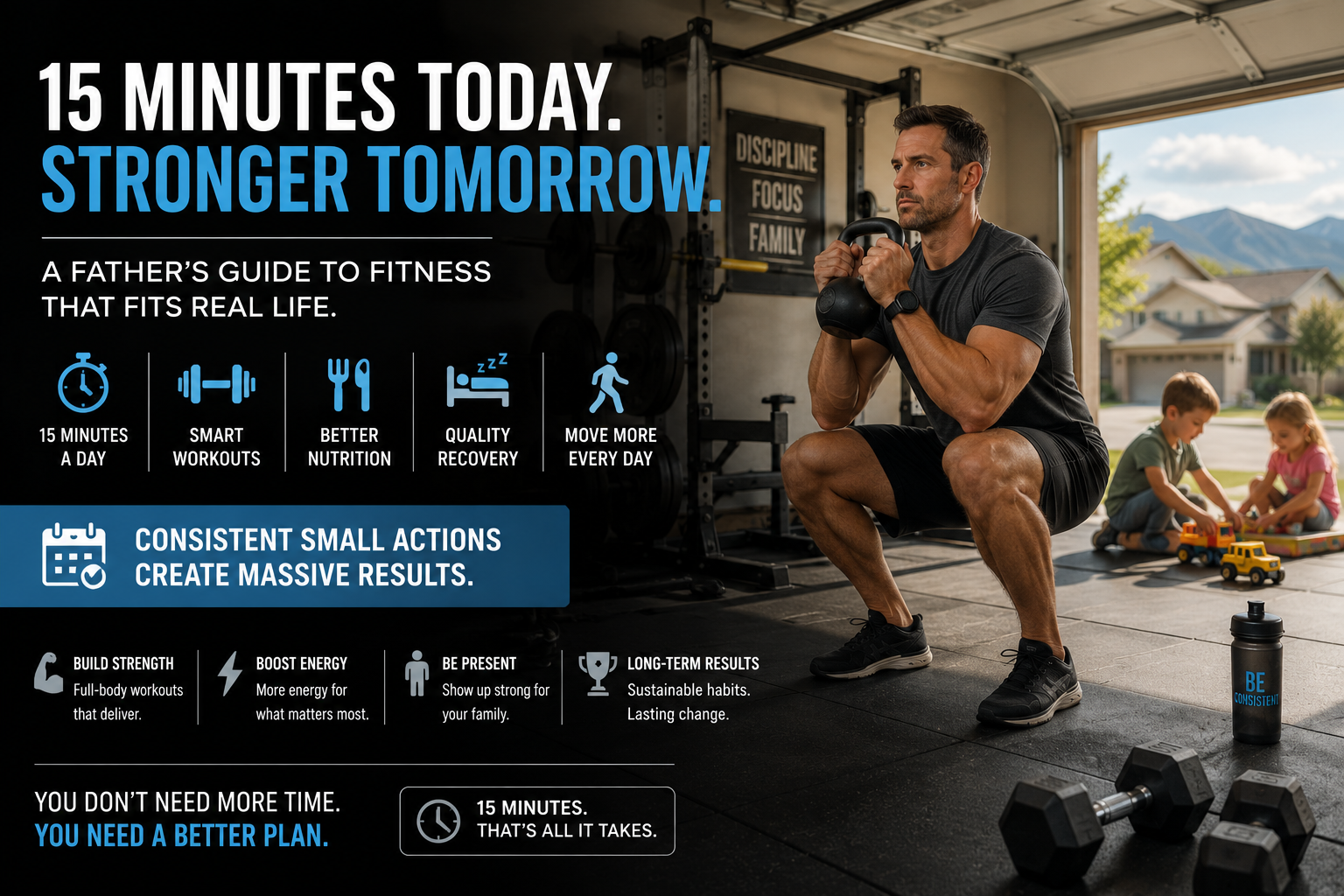 How to Get Fit in Just 15 Minutes a Day: A Father's Guide to Real Results