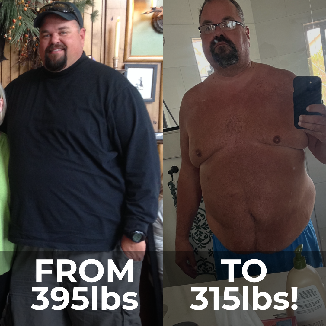 Jeff's Transformation training with Ammon in St. George Utah. From 395lbs down to 315lbs.