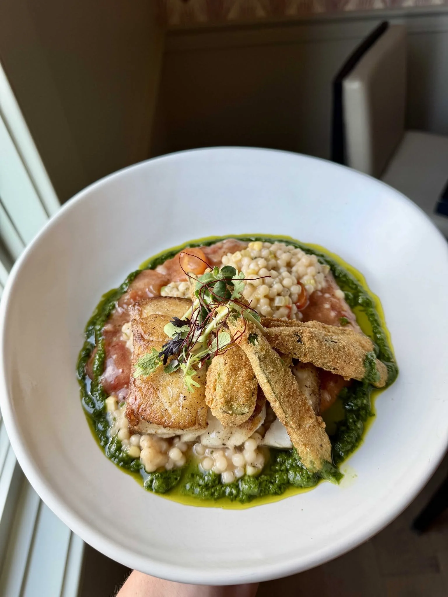 Chef Bill Briand Little Bird Fairhope Alabama black grouper