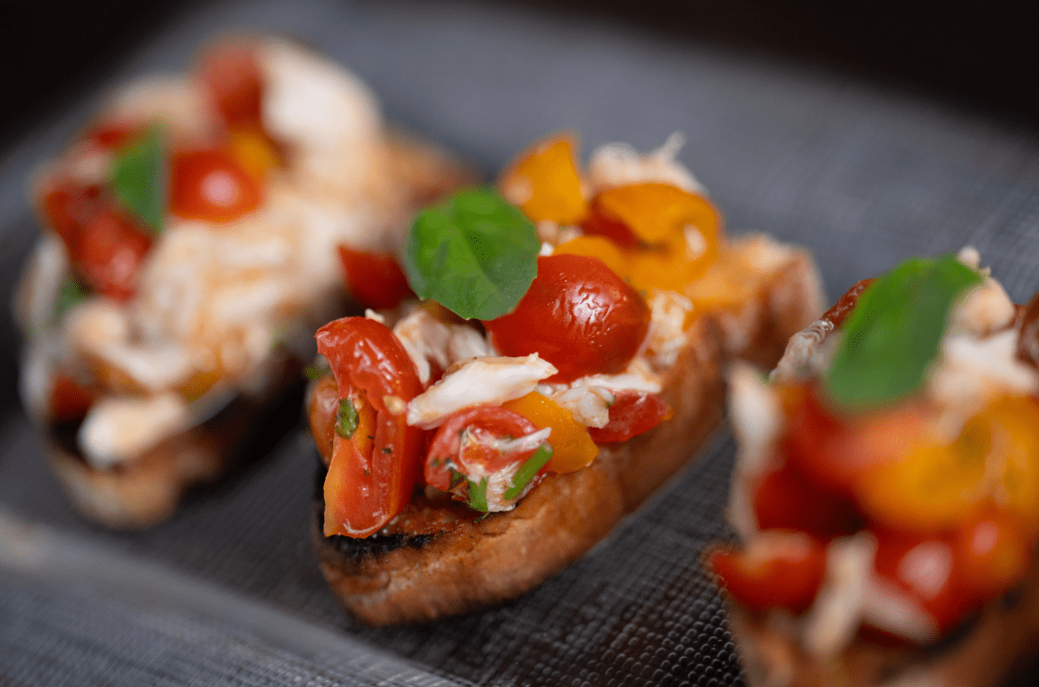 Eddie and Vinny’s Coral Springs crab bruscetta
