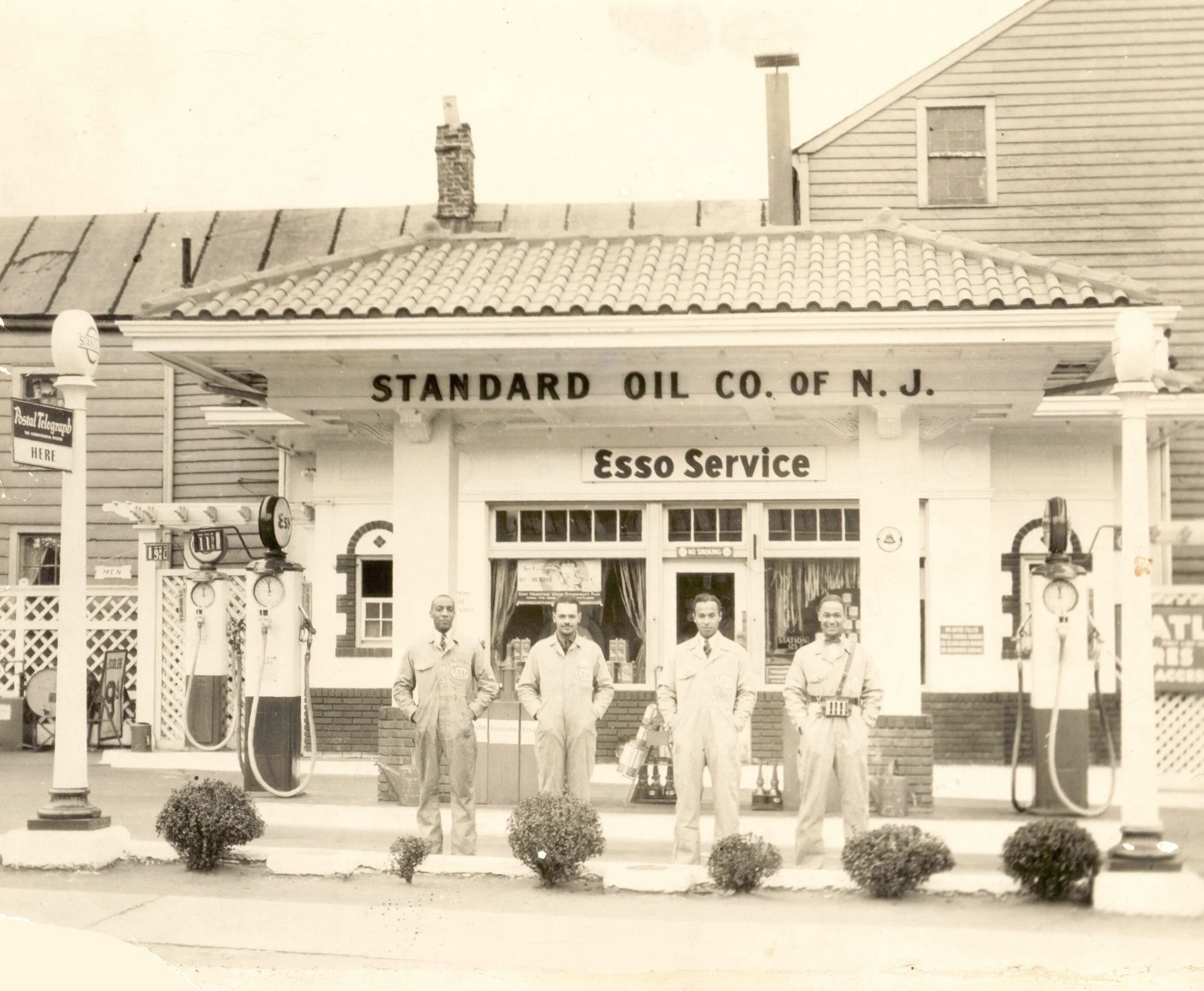 First Staff - Smitty's - D Johnson, M White, Smitty and Lenny Coleman