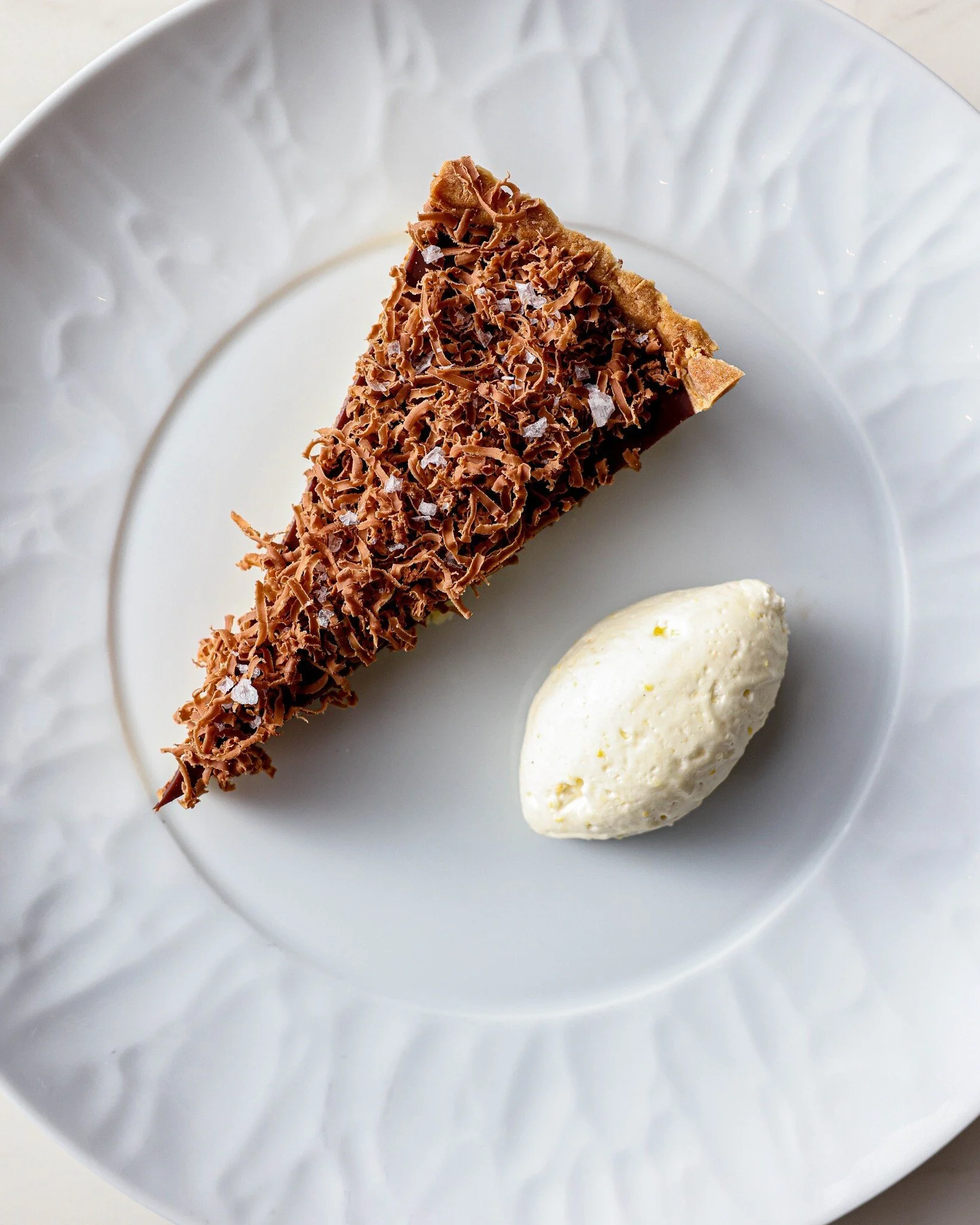 Nashville Blue Aster Chocolate hazelnut tart