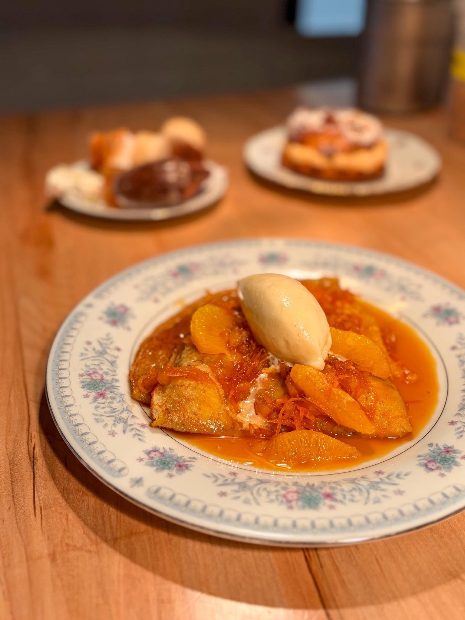 Café Monette St. Albans Vermont chef Adam Monette Crêpes Suzette