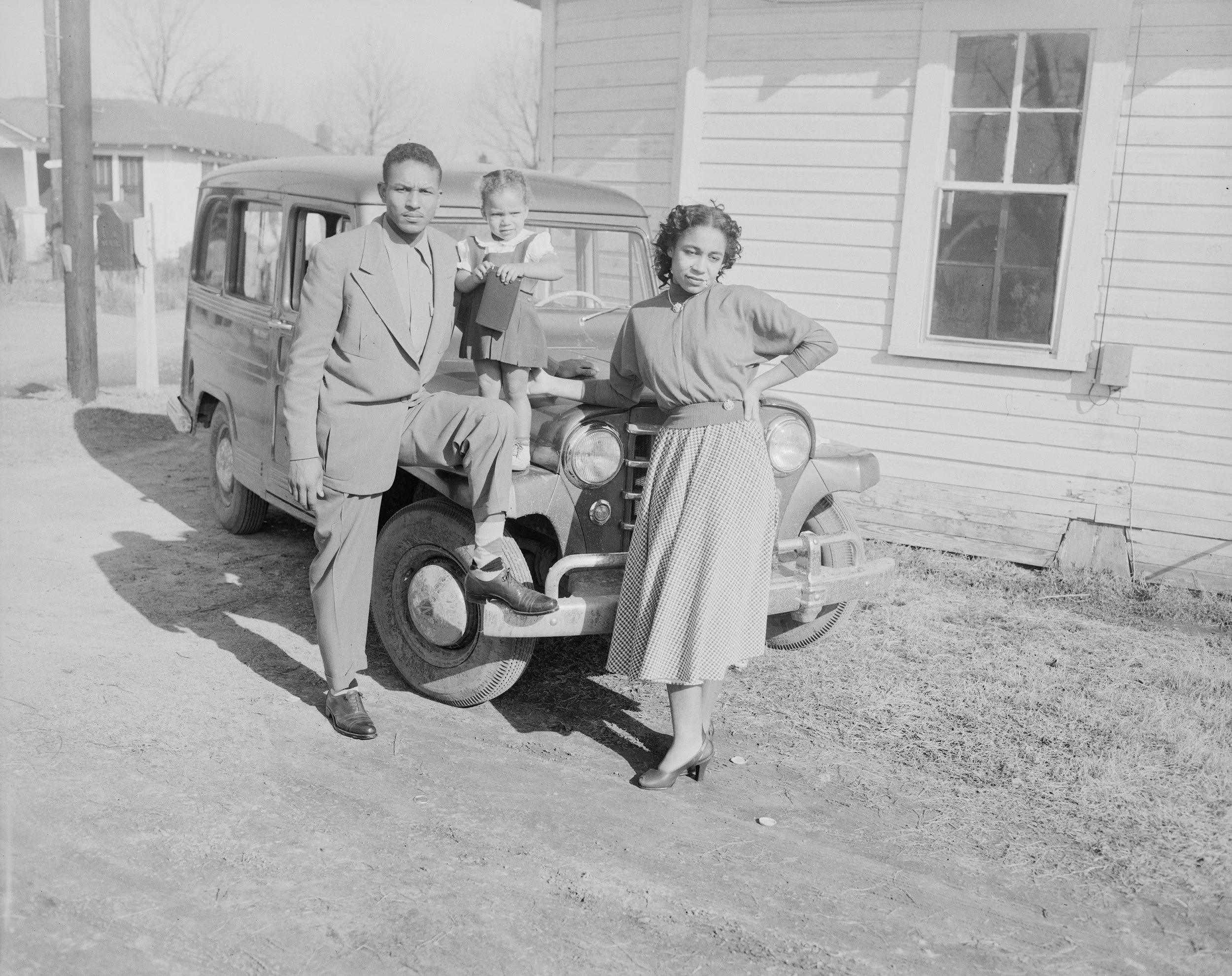 Family in Front of Car Green Book Nebraska