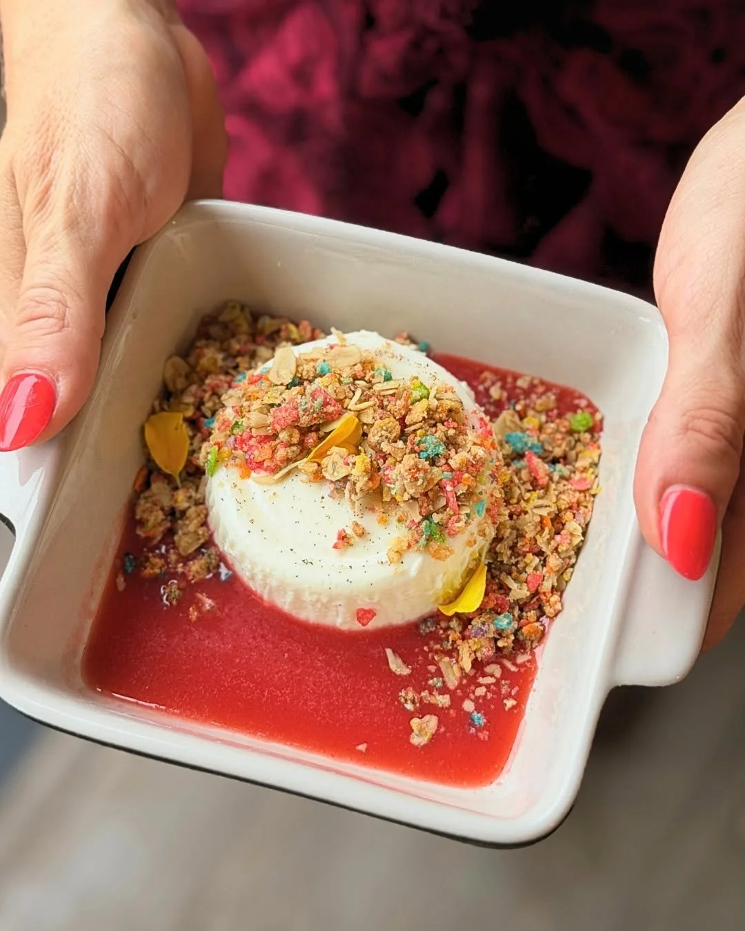 Indigenous Restaurant Sarasota Fruity Pebbles panna cotta
