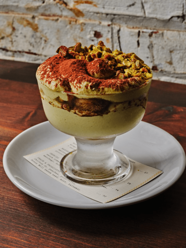 Geri-Martha O'Hara Pizza Grace Birmingham Alabama Pistachio tiramisu