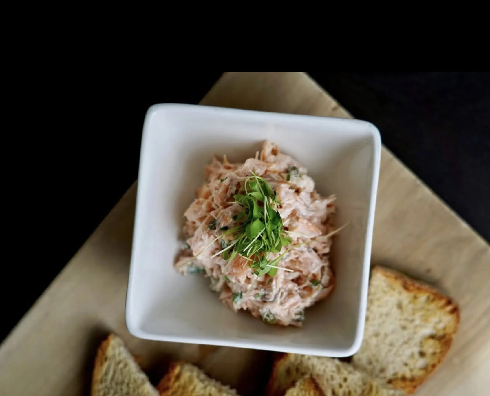 Chef Rakim Gaines Capella on 9 AC Hotel Asheville North Carolina Salmon Rillettes