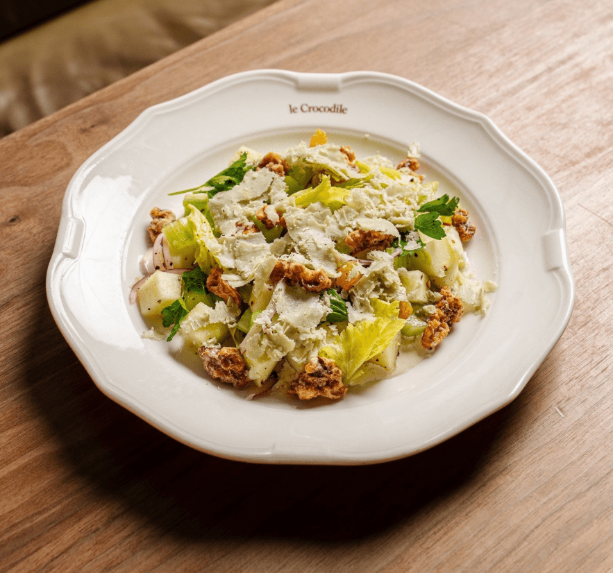 Le Crocodile Restaurant Brooklyn Wythe Hotel Waldorf salad