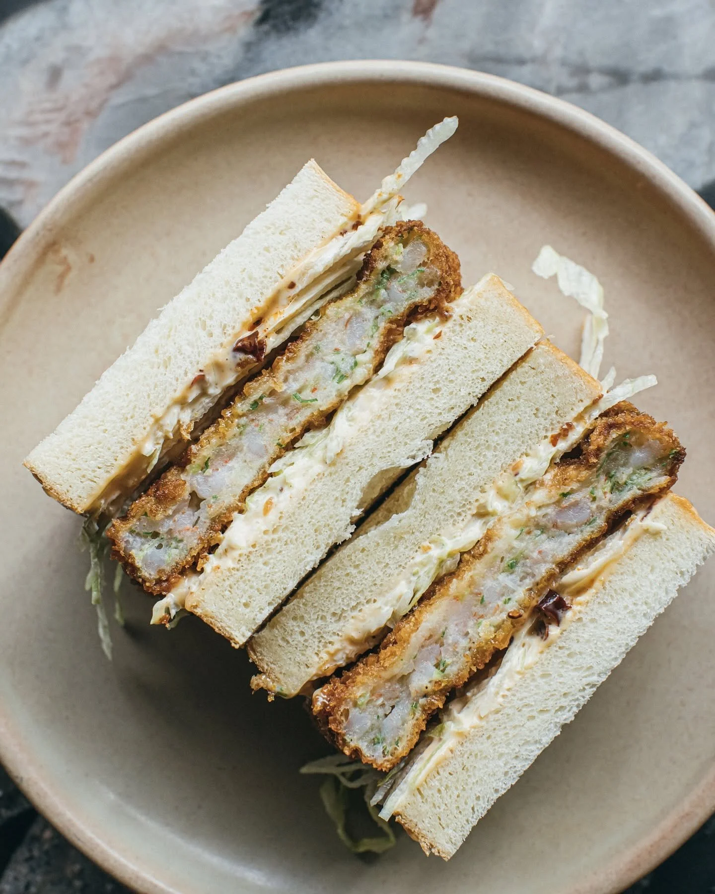 Ladyfish Portland Maine Shrimp katsu sando