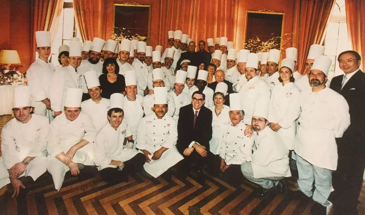 Chef Brian Walter 87 Sussex year 2000 at the French consolate for Paul Bocuse's 70th birthday