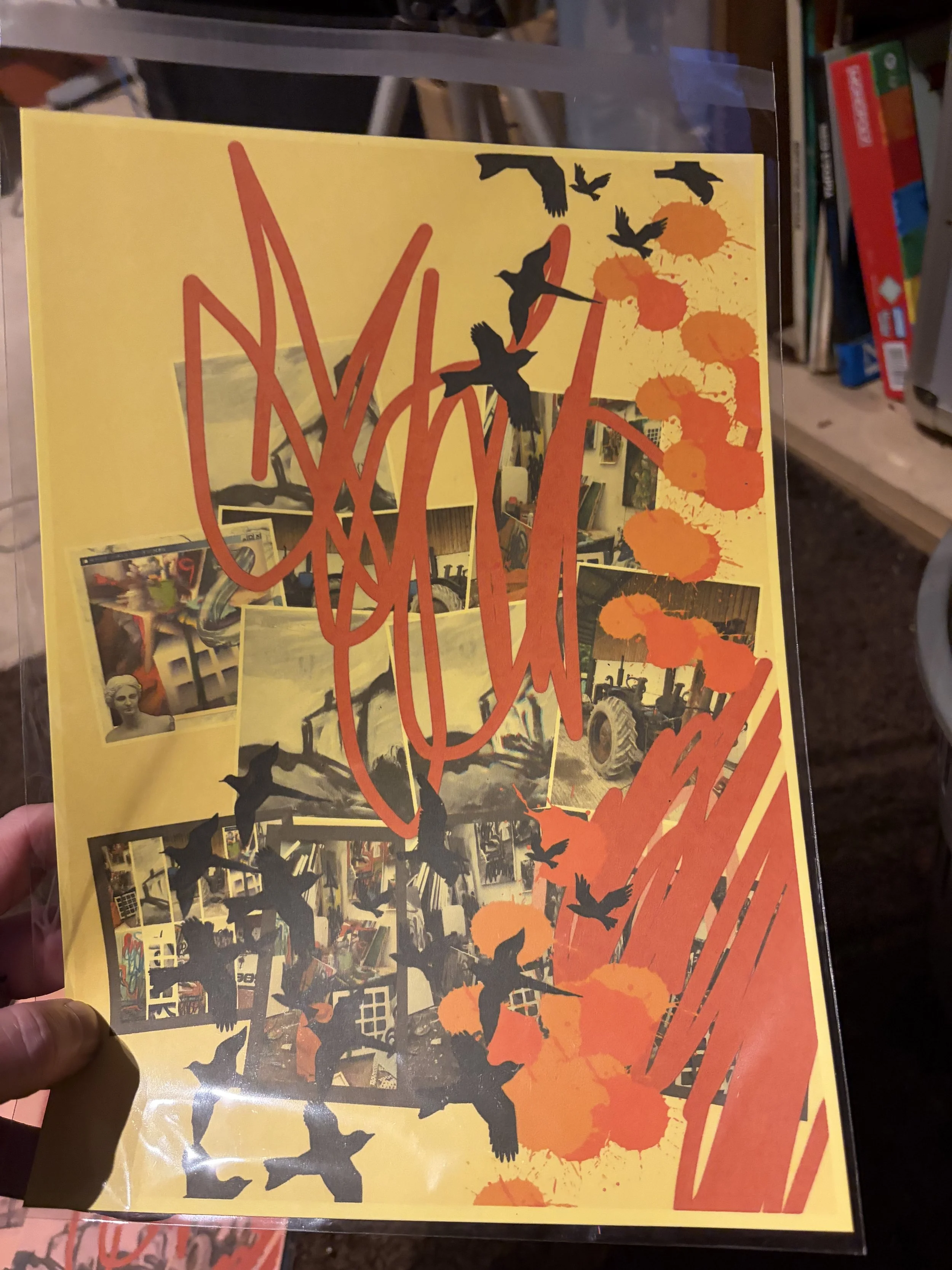 Air-limited studio proof print A4 on coloured card 1/2 edition