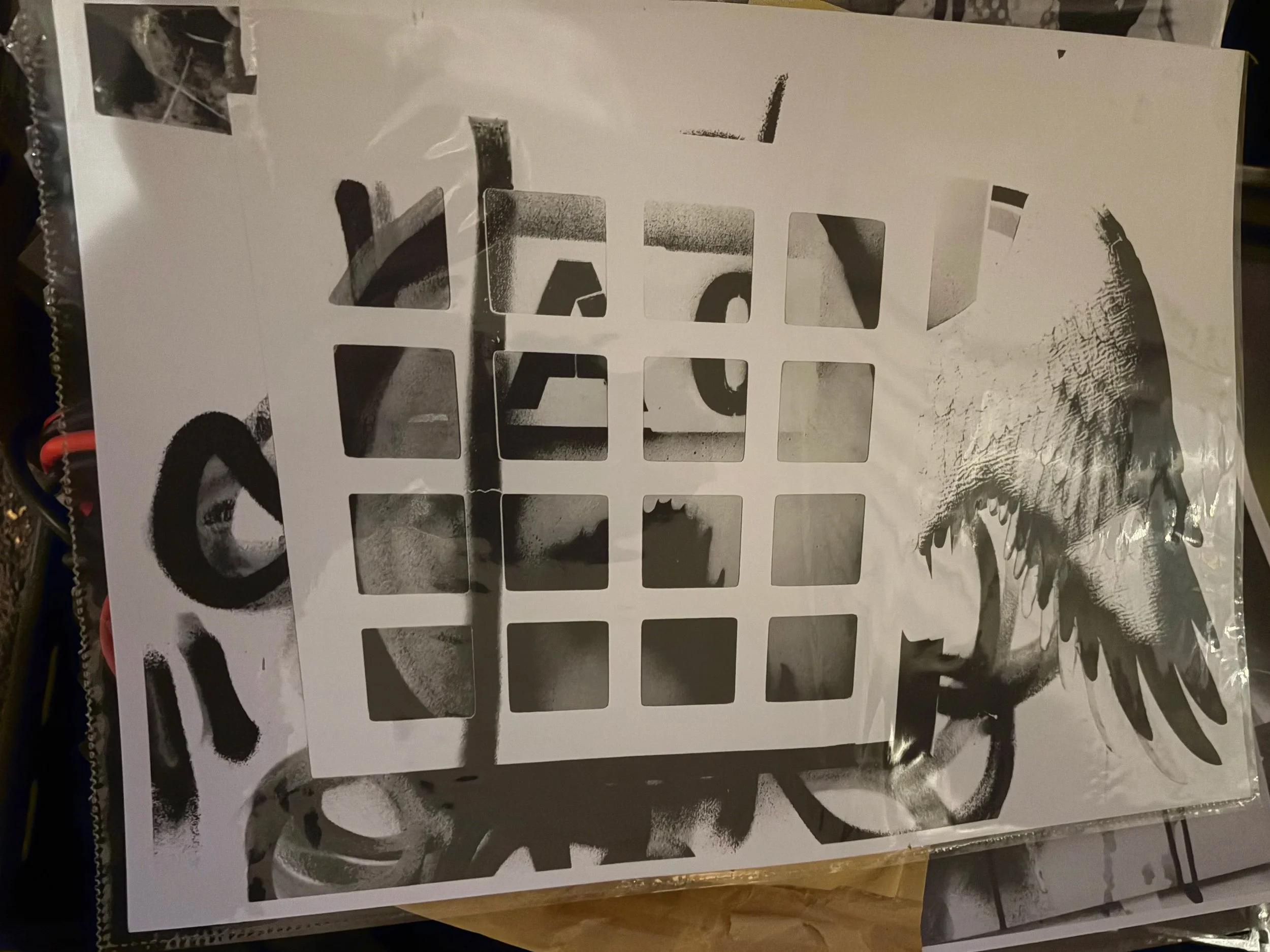 Aye oh-B/W version A3 Studio proof print edition of 5