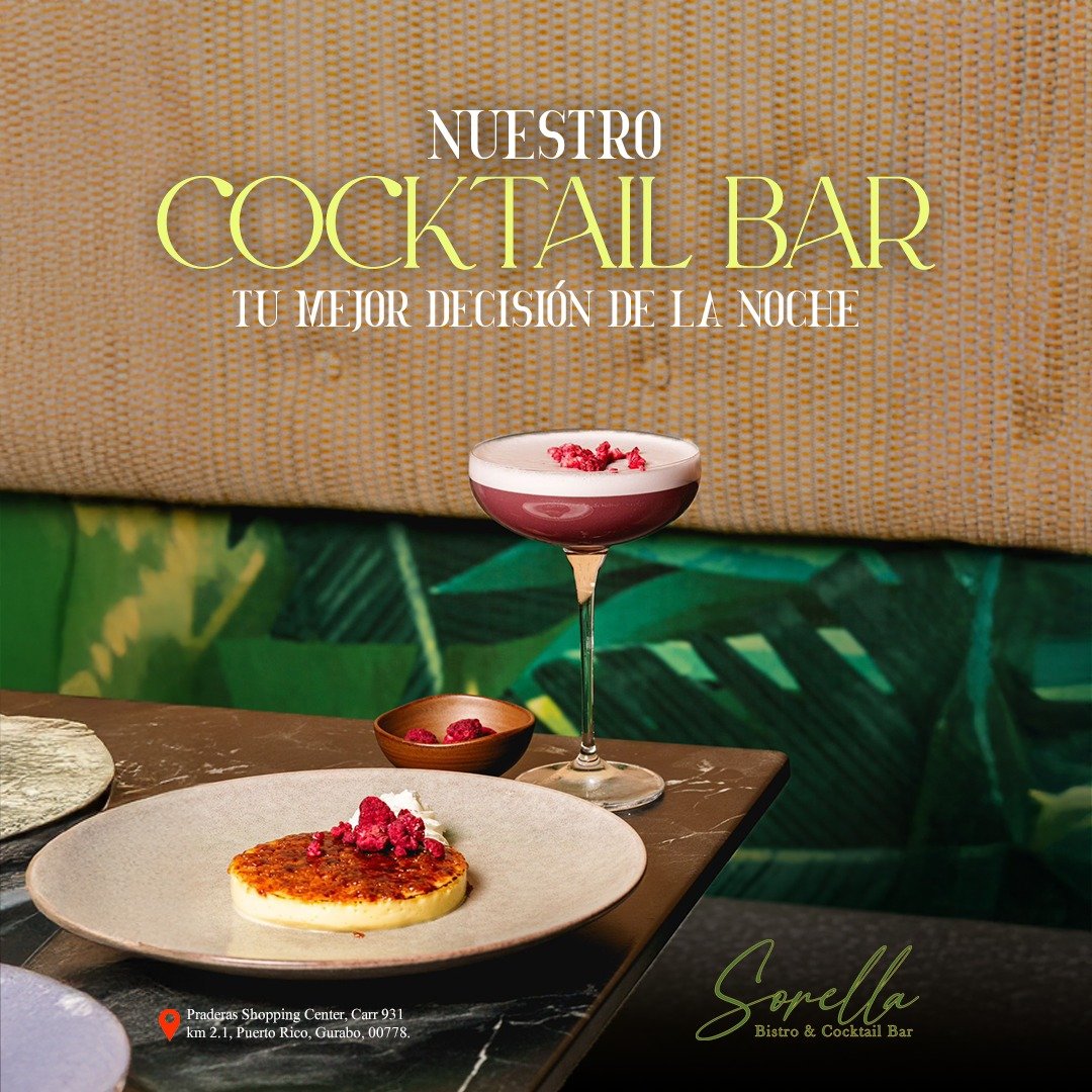 En Sorella Bistro &amp; Cocktail Bar, cada c&oacute;ctel est&aacute; dise&ntilde;ado para contar una historia&hellip;
Una mezcla de aromas, equilibrio y car&aacute;cter que transforma un momento com&uacute;n en uno especial.

Desde los cl&aacute;sico