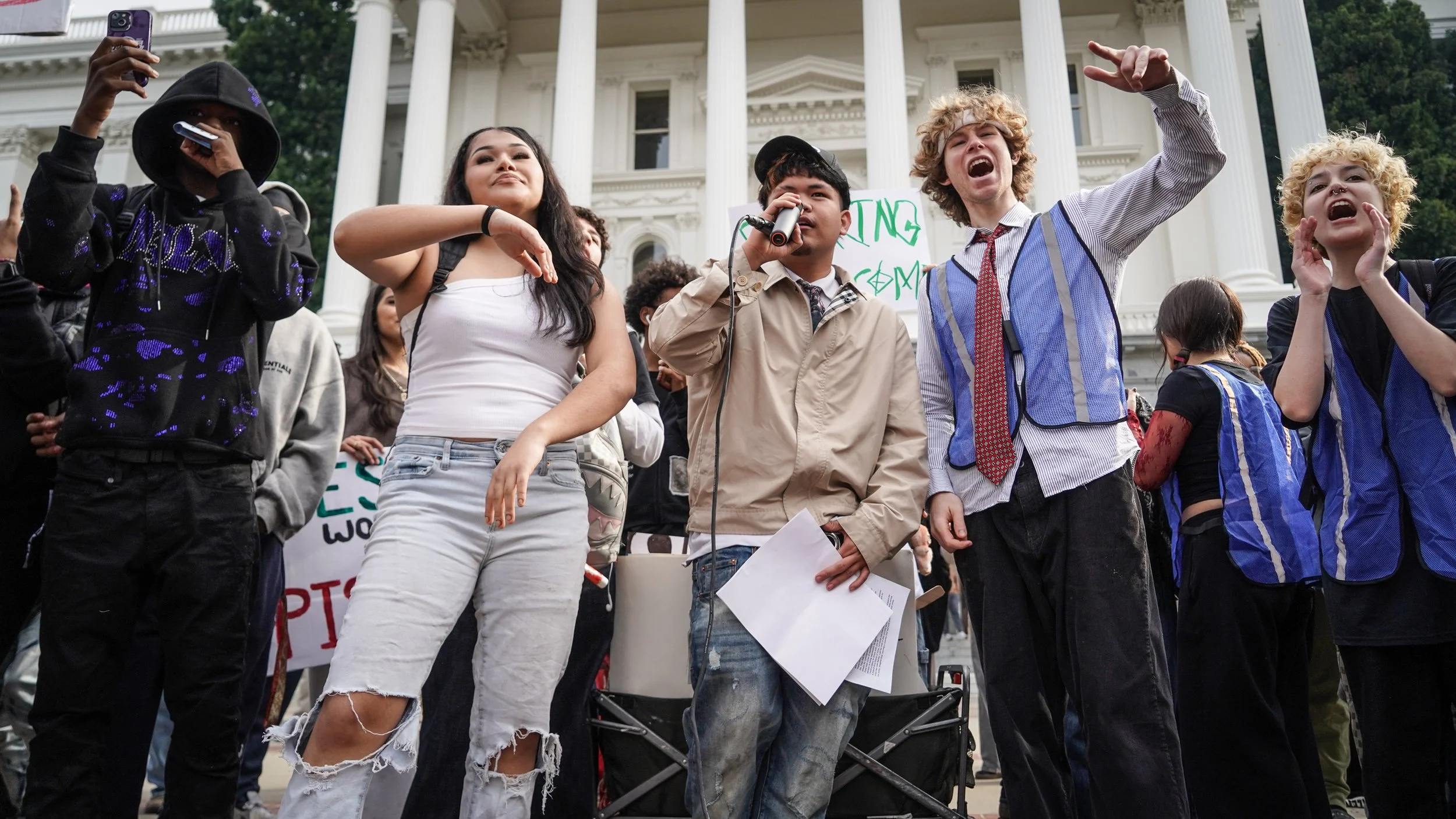 Student protest at the California State Capitol