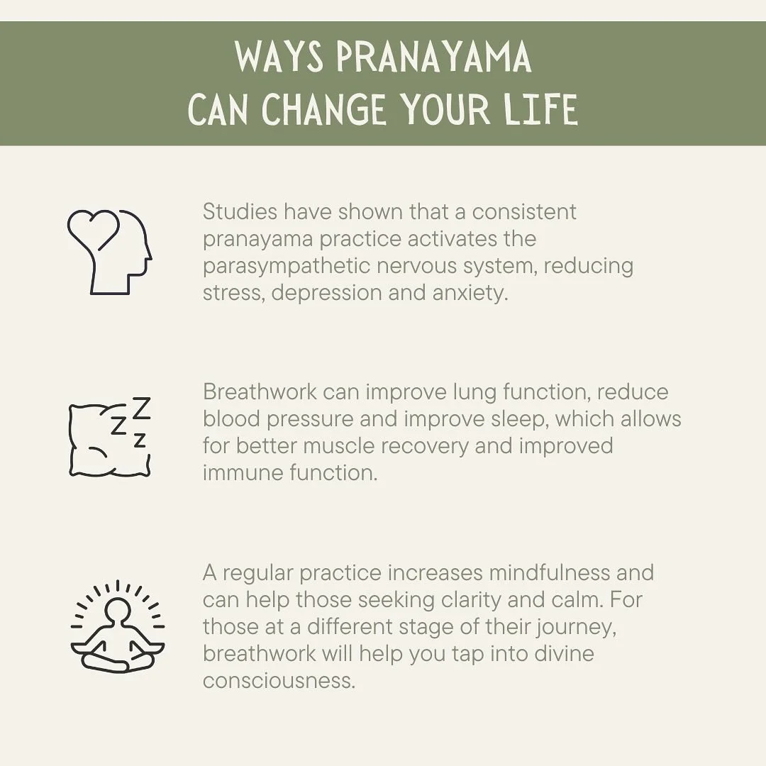 To me, the blessings from breathwork feel endless. For those curious about the potential, I made this little cheat sheet with the top mental, physical and spiritual benefits of the practice. #pranayama #breathwork #yoga #breathworkchicago #chicagobre