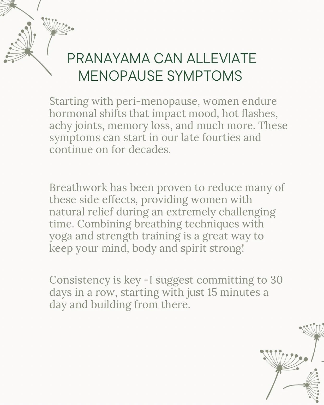 I&rsquo;ve had such great success that my own doctor now tells her other patients about the relief that can be found through breathwork. The benefits of this beautiful practice are endless. Happy to answer any questions. 🫶🏻 

#menopauserelief #brea