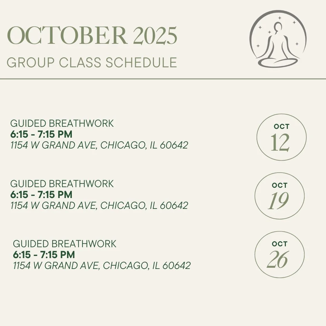 This weekend there's a special event @labchicago (yay healing music!) but I'll be back on Sunday, October 12th to guide your beautiful souls through breathwork. 🙏🏻 💫 🫶🏻 #chicagobreathwork #breathworkchicago #yogateacher