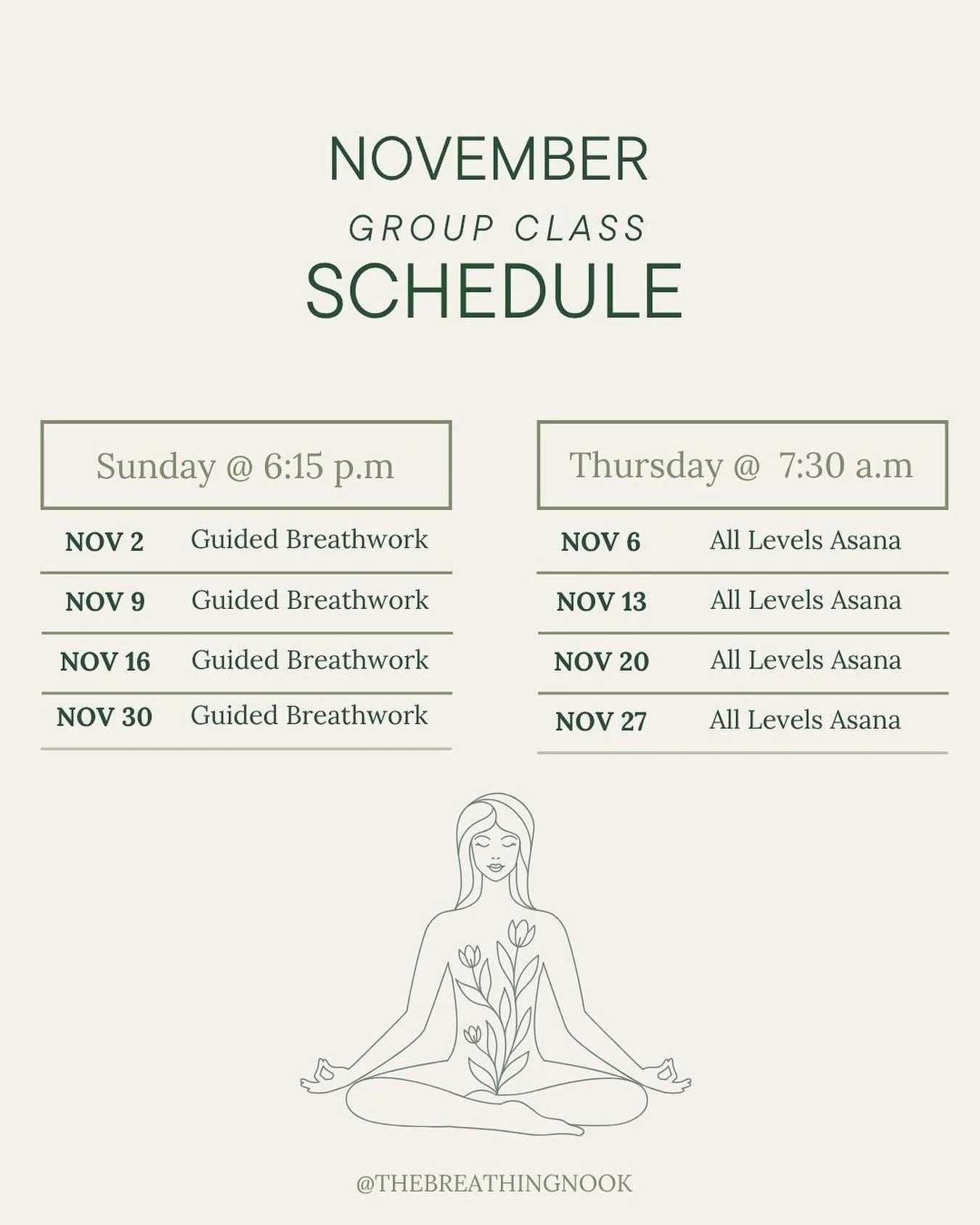 Join me @labchicago for evening breathwork or early more Asana classes in November. 💫🙏🏻😁