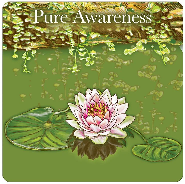 “Pure Awareness”, digital art. The water lotus holds significant symbolism in Hinduism, representing purity, beauty, and spiritual awakening. The reflections in the pond refer to the inner soul.
