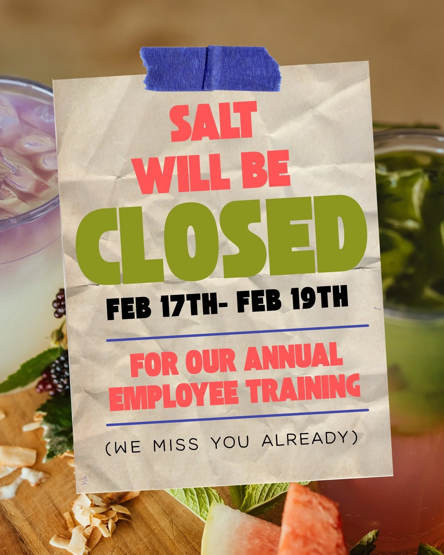 We will be closed a few days coming up, but don&rsquo;t worry, we will return on the 20th to greet you with a smile and all the yummy things ✨