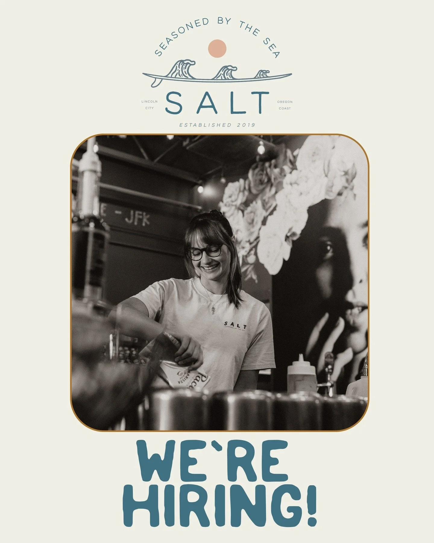Guess what?? We're hiring!! And we are so excited to add a few to the crew of baristas and the kitchen team. 

Full job descriptions available on our site at: https://www.saltcrave.com/careers

To apply:
E-mail saltcraveinfo@gmail.com 
with a copy of