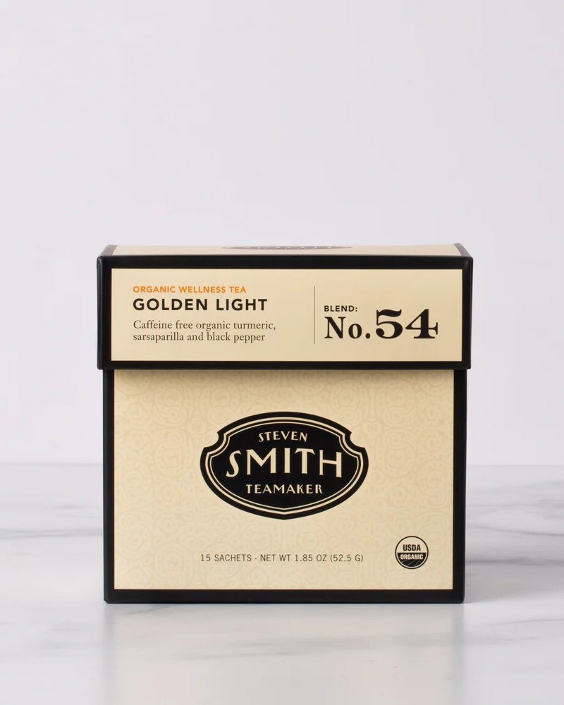 A box of Steven Smith Teamaker sachets