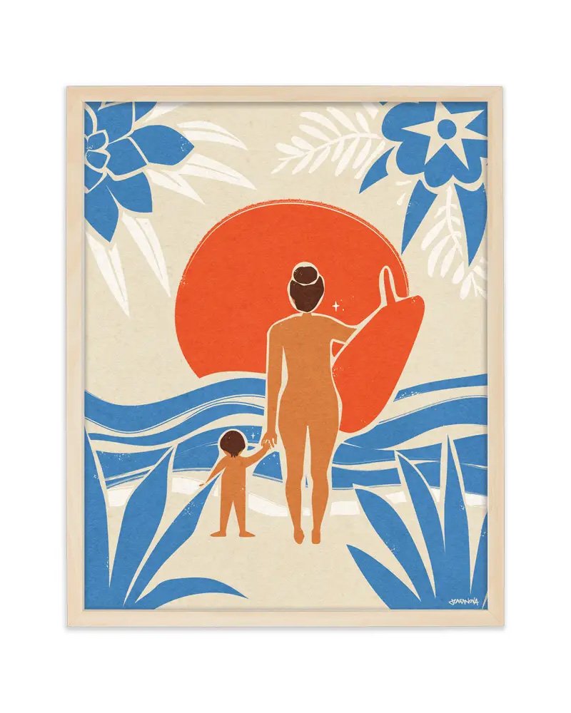 A framed print of Sunday Arvo Surf Club's Endless Mother