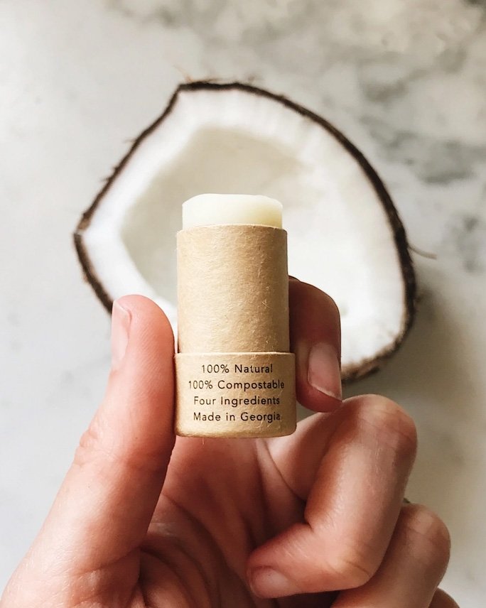 Little otter lip balm and a coconut piece