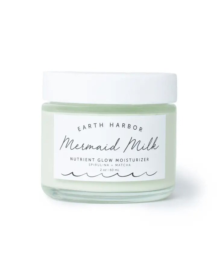 A jar of Earth Harbor Mermaid Milk moisturizer
