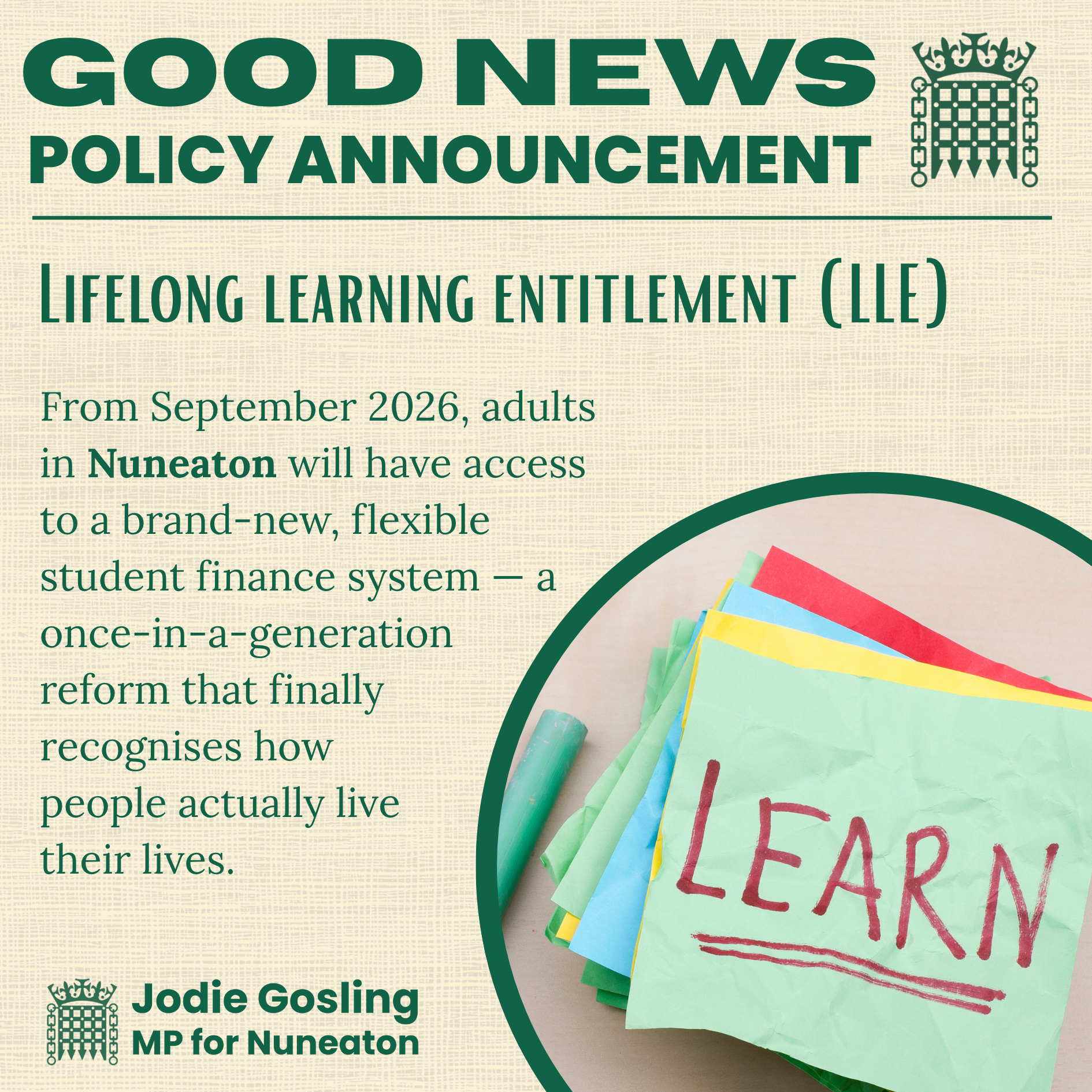 Lifelong Learning Entitlement