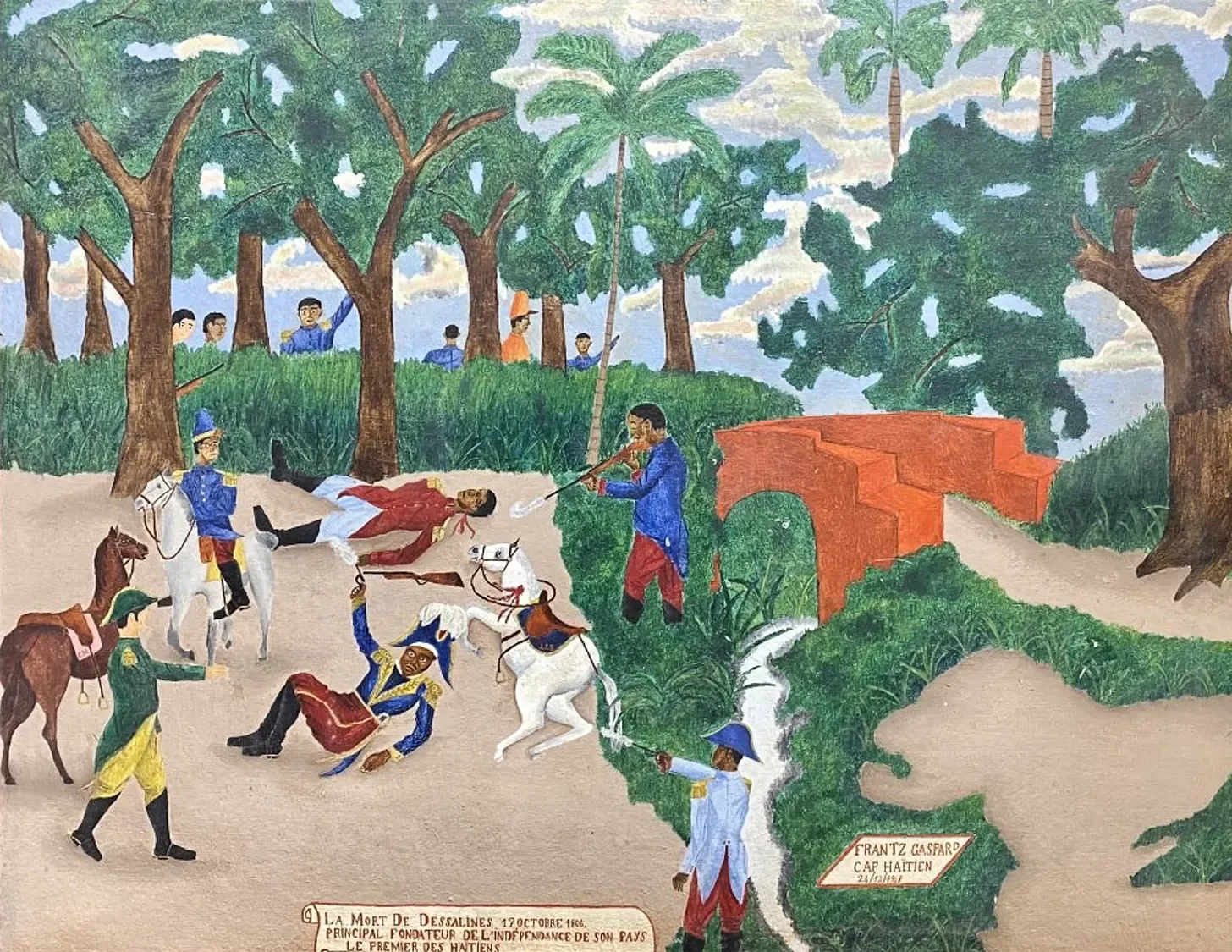 The colonial hand wears a Haitian glove