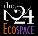 Logo featuring the text 'the 24 EcoSPACE' with 'the' and '24' in white, 'Eco' in orange, and 'SPACE' in purple.