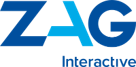 ZAG Interactive logo in blue and black text
