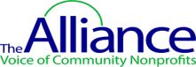 The logo of The Alliance, with the tagline 'Voice of Community Nonprofits'.