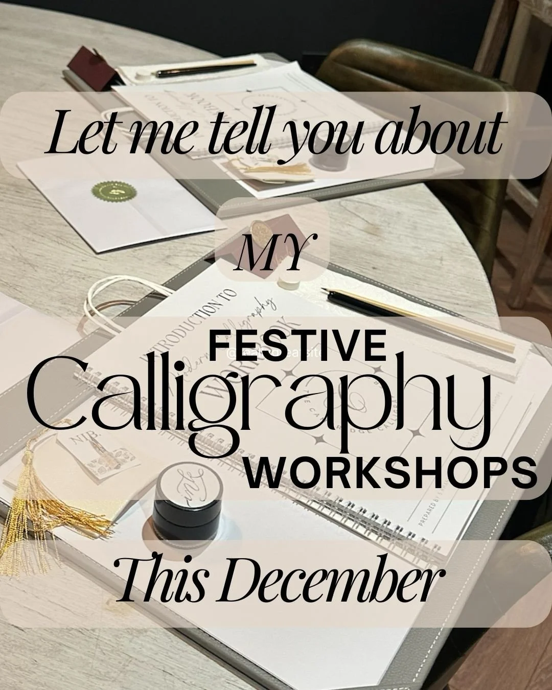 Let me tell you about my festive calligraphy workshops this December. 

So many spots already booked and one of the cocktails and calligraphy workshops is almost sold out. Thank you so much, I cannot be more grateful to you all for trusting me along 