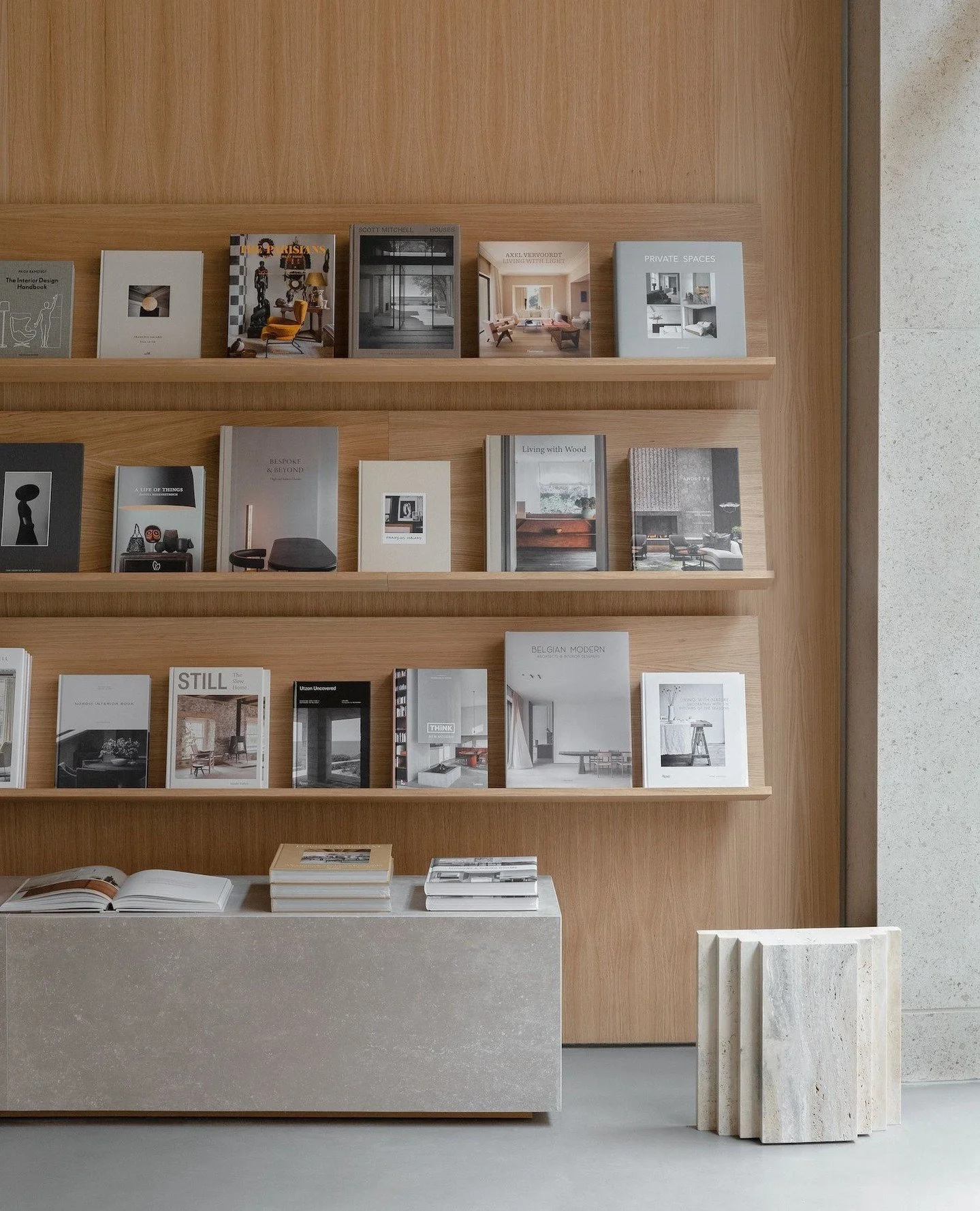 This project by @normarchitects for @new_mags is a masterclass in restraint. Minimal, thoughtful, and quietly clever &mdash; letting the books take center stage like curated art pieces. If you're ever in Copenhagen, you should absolutely stop by. A d