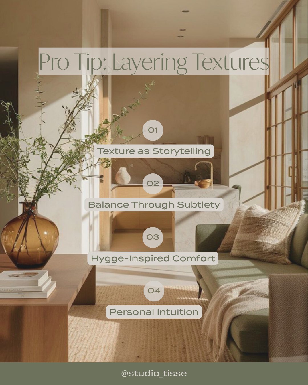 Texture is a quiet storyteller.⁠
Layered with intention, textures bring warmth, rhythm, and soul to a space.⁠
Our latest journal explores the subtle power of textures and the beauty of mindful pauses.⁠
⁠
&rarr; link in bio⁠