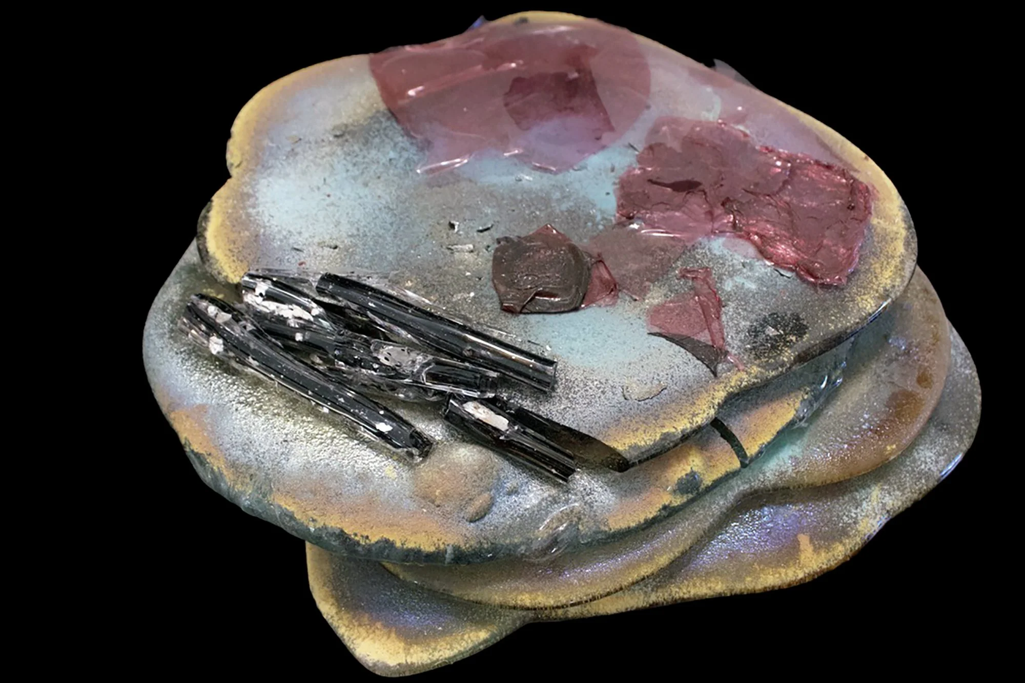 Geologic Pile (2025)
Glass (Hot-cast, Hot-worked) Hand-sourced Mica