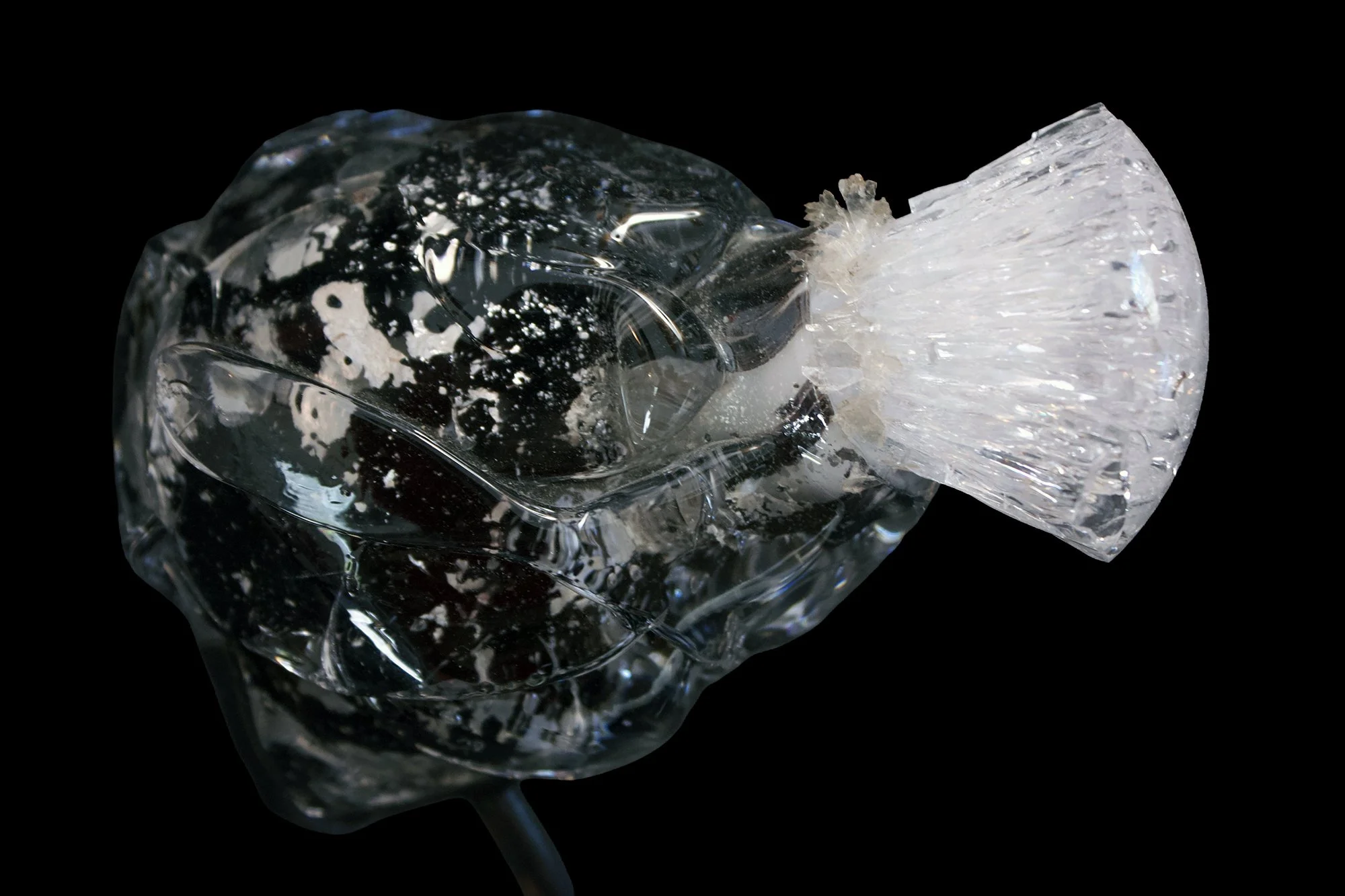 Geologic Object (2025)
Glass (Blown, Hot Sculpted, Kiln Re-Cast), Hand-sourced Mica