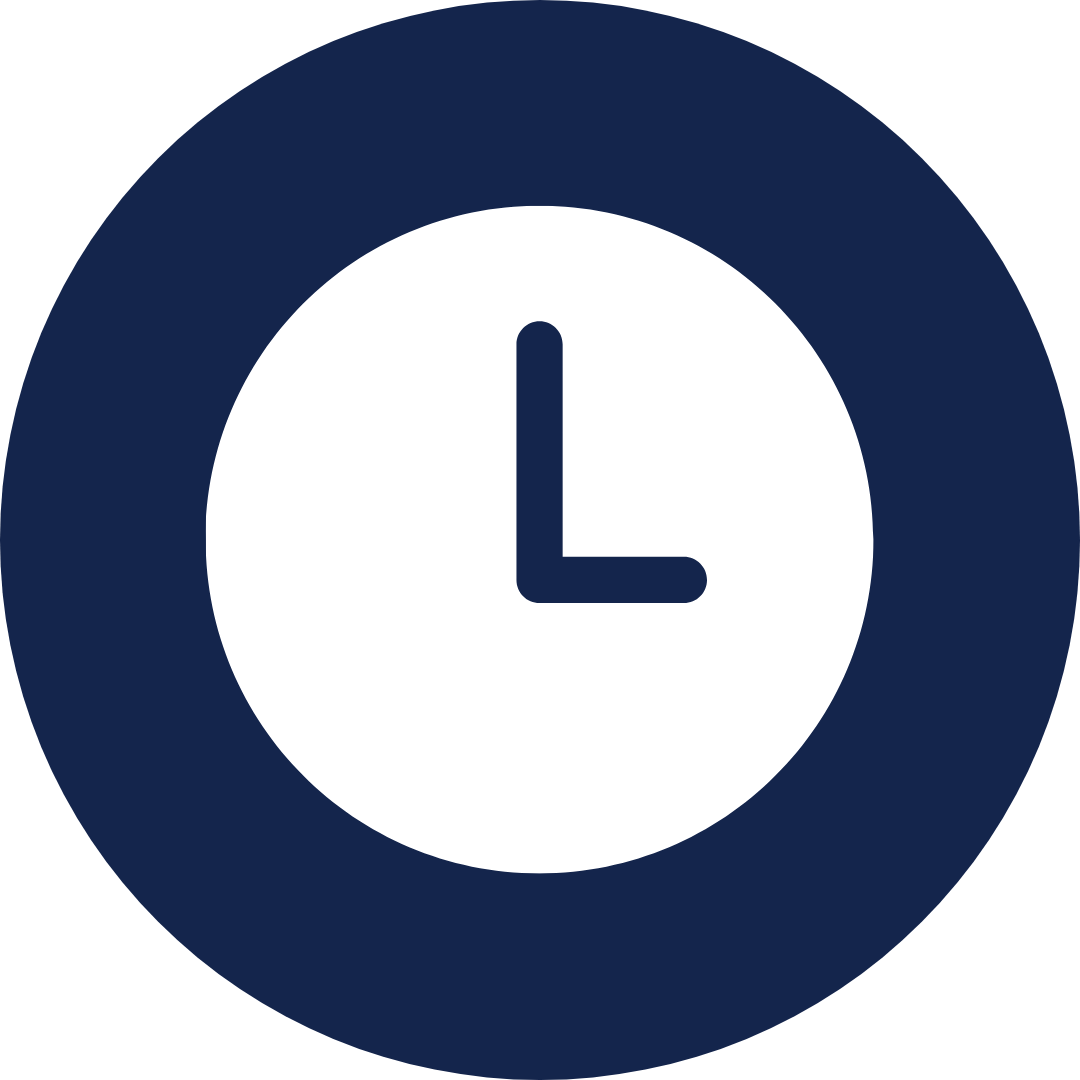 Clock icon representing on-time and reliable service at Outlaw Logistics of Louisiana.