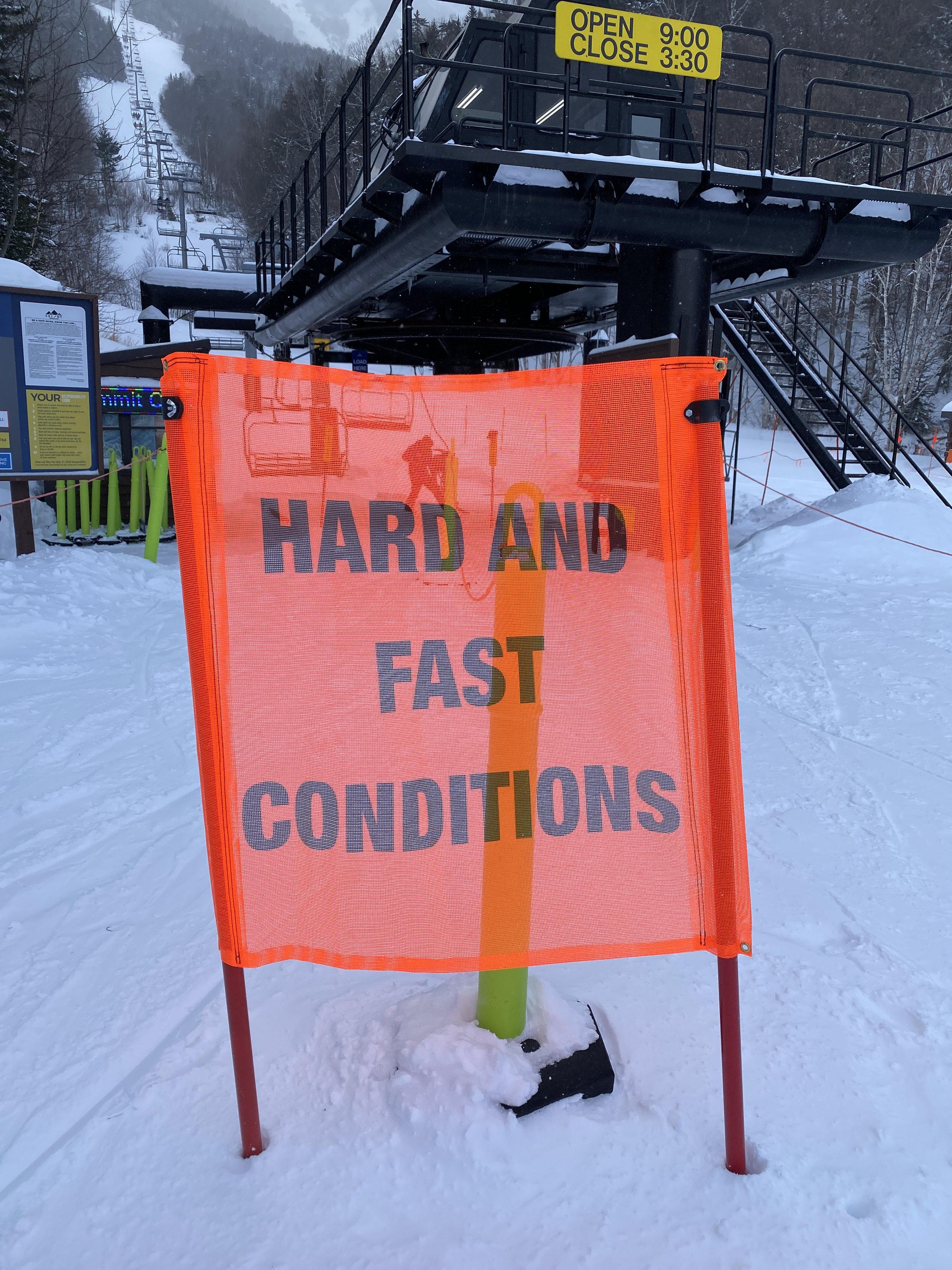 INTERESTING SKI CONDITIONS AT WHITEFACE MOUNTAIN