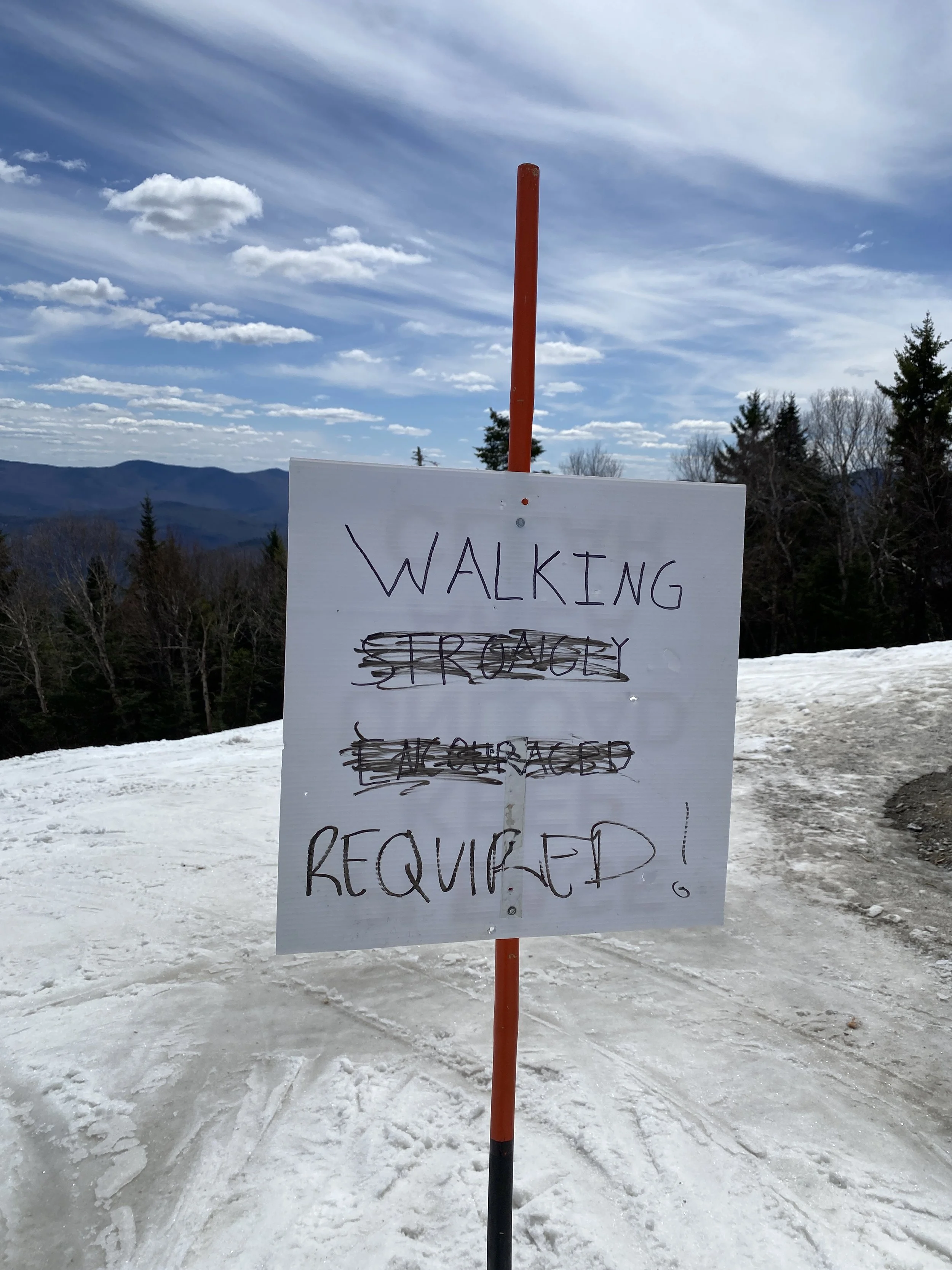 WALKING REQUIRED: SPRING SKIING AT SUGARBUSH 